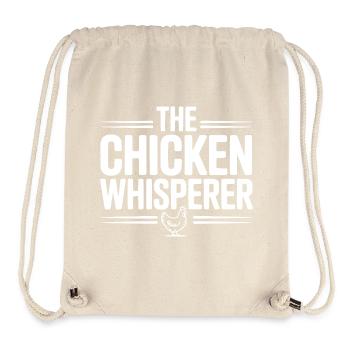 Le chuchoteur de poulet - Sac à cordon recyclé Stanley/Stella - blanc naturel - Devant