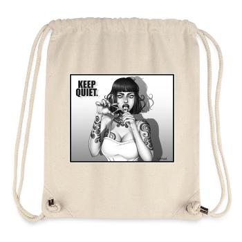 KEEP_QUIET - Stanley/Stella Recycled Gym Bag - natural - Front
