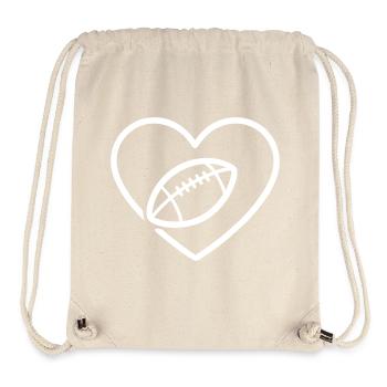 Heart Rugby XV – Rugby Union Lover - Stanley/Stella Recycled Gym Bag - natural - Front