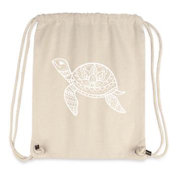 Boho turtle with pattern shell - Stanley/Stella Recycled Gym Bag - natural - Front