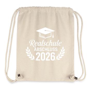 Certificat de fin d’études secondaires 2026 Diplômé - Sac à cordon recyclé Stanley/Stella - blanc naturel - Devant