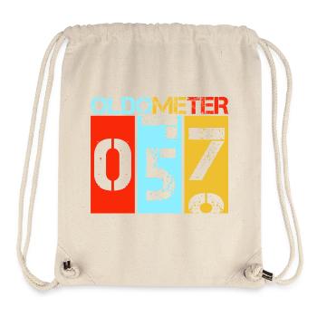 Oldometer 57 Retro 57th Birthday Gift Dad Father - Stanley/Stella Recycled Gym Bag - natural - Front