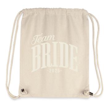 Équipe Mariée Fête de jeune fille 2026 Femmes - Sac à cordon recyclé Stanley/Stella - blanc naturel - Devant
