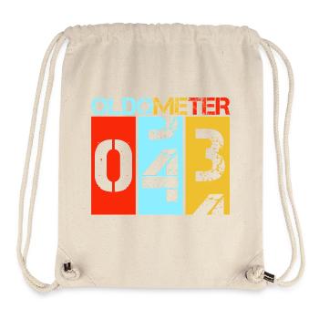 Oldometer 43 Retro Vintage 43rd Birthday Design - Stanley/Stella Recycled Gym Bag - natural - Front