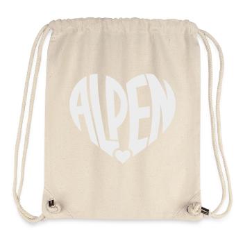 Alpen Herz-Logo - Stanley/Stella recycelter Gym Bag - Naturweiß - Vorne