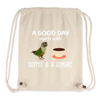 Thé matinal Conure Coffee - Sac à cordon recyclé Stanley/Stella - blanc naturel - Devant