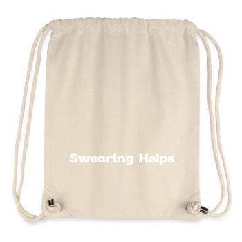 Sarkastisches Fluchen hilft - Stanley/Stella recycelter Gym Bag - Naturweiß - Vorne