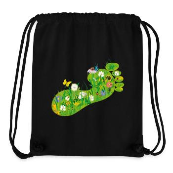 Ökologischer Fußabdruck - Stanley/Stella recycelter Gym Bag - Schwarz - Vorne