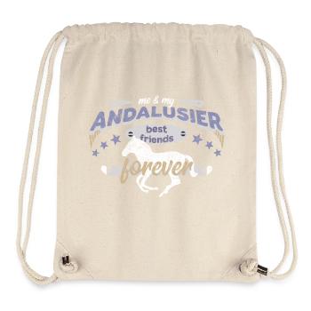 Andalusier Pferd Pferderasse beste Freunde - Stanley/Stella recycelter Gym Bag - Naturweiß - Vorne