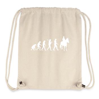 Pferde Shirt · Reiten · Pferd · Evolution · Horse - Stanley/Stella recycelter Gym Bag - Naturweiß - Vorne
