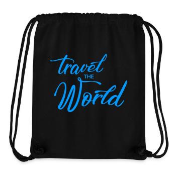 Voyage dans le monde - Sac à cordon recyclé Stanley/Stella - noir - Devant