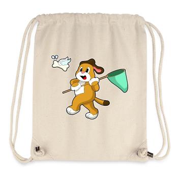 Pêche au filet de débarquement Dog Angler - Sac à cordon recyclé Stanley/Stella - blanc naturel - Devant