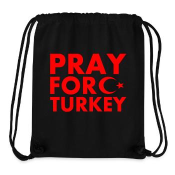 Pray for turkey - Sac à cordon recyclé Stanley/Stella - noir - Devant