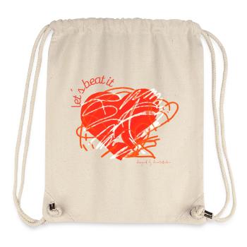 Cœur abstrait de l’amour énergétique - Sac à cordon recyclé Stanley/Stella - blanc naturel - Devant
