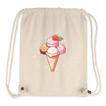 Crème glacée - Sac à cordon recyclé Stanley/Stella - blanc naturel - Devant