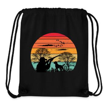 Hunt Ready - Hunting Apparel Retro Design - Stanley/Stella recycelter Gym Bag - Schwarz - Vorne