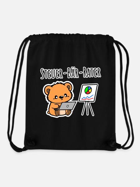 Der kleine Steuer-Bär-Rater macht deine Steuer - Stanley/Stella recycelter Gym Bag - Schwarz