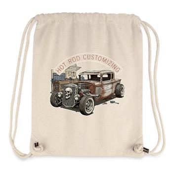Rustic Hot Rod Customization Design - Stanley/Stella recycelter Gym Bag - Naturweiß - Vorne
