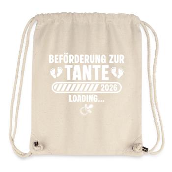 Tante 2026 Schwangerschaft verkünden - Stanley/Stella recycelter Gym Bag - Naturweiß - Vorne