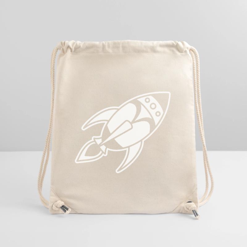 Fusée spatiale rétro – Conception de vaisseau spatial Sac à cordon recyclé Stanley/Stella
