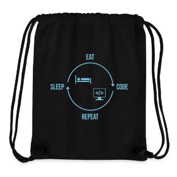 Eat Sleep Code Repeat - Programmierer Kreislauf - Stanley/Stella recycelter Gym Bag - Schwarz - Vorne