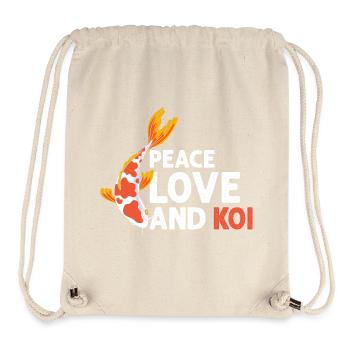 Zen Vibes and Koi Passion Calm Pond Lifestyle - Stanley/Stella recycelter Gym Bag - Naturweiß - Vorne