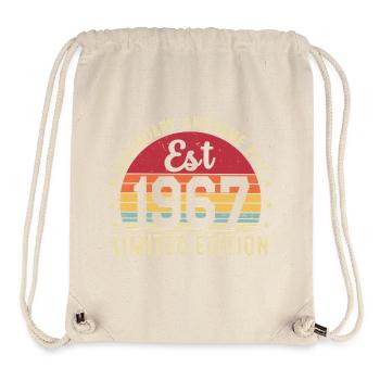59th Anniversary - Vintage Gift 1967 - Stanley/Stella Recycled Gym Bag - natural - Front