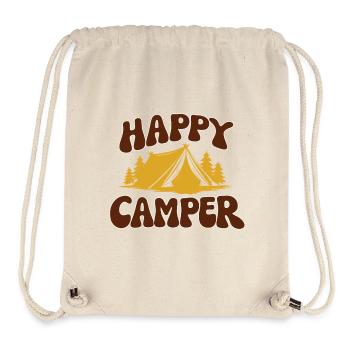 Happy Camper  - Stanley/Stella recycelter Gym Bag - Naturweiß - Vorne