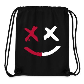 Evil Smile.y Face X-Eyes Graffiti Red White - Stanley/Stella Recycled Gym Bag - black - Front