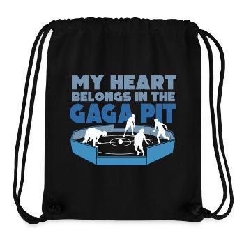 Mein Herz gehört in die Gaga-Grube - Stanley/Stella recycelter Gym Bag - Schwarz - Vorne