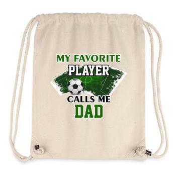 Soccer Dad Gift My Favorite Player Calls Me Dad - Stanley/Stella Recycled Gym Bag - natural - Front