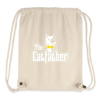 The Catfather I Katzen Dad Geschenk I Maine Coon - Stanley/Stella recycelter Gym Bag - Naturweiß - Vorne