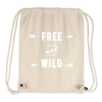 Free and Wild - Stanley/Stella Recycled Gym Bag - natural - Front