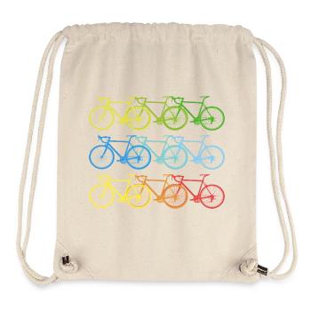 Vélo coloré vélos cool art cadeau - Sac à cordon recyclé Stanley/Stella - blanc naturel - Devant
