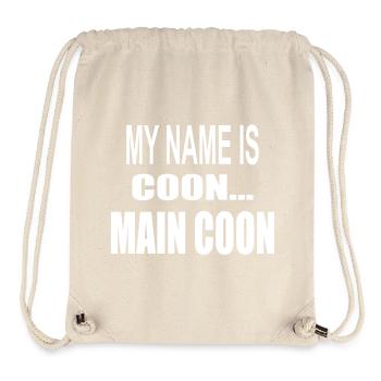 Chat Maine Coon - My name is coon (white) - Stanley/Stella Recycled Gym Bag - natural - Front