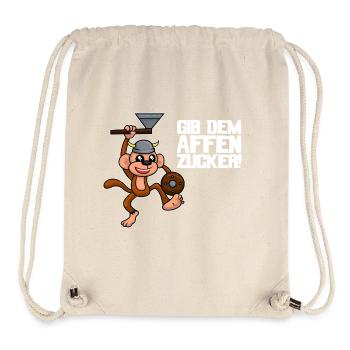 Gib dem Affen Zucker Spruch - Stanley/Stella recycelter Gym Bag - Naturweiß - Vorne