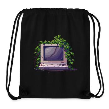 Old Pixel Computer - Stanley/Stella recycelter Gym Bag - Schwarz - Vorne