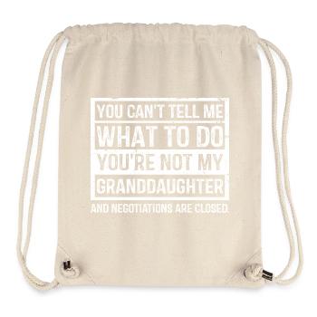 Mutiges Schwarz-Weiß-Familienstatement - Stanley/Stella recycelter Gym Bag - Naturweiß - Vorne