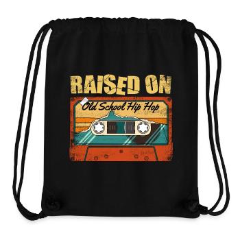 Aufgewachsen mit Old School Hip Hop 80er 90er Jahre Rap Stil - Stanley/Stella recycelter Gym Bag - Schwarz - Vorne