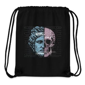 Digital Split Ancient Face Skull Art Design - Stanley/Stella recycelter Gym Bag - Schwarz - Vorne