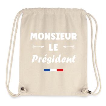 Président - Sac à cordon recyclé Stanley/Stella - blanc naturel - Devant