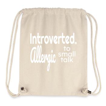 Introverti allergique aux banalités - Sac à cordon recyclé Stanley/Stella - blanc naturel - Devant