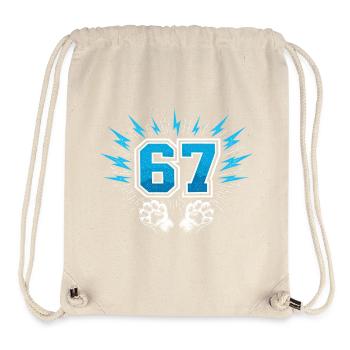 67 Six Seven - Katzenpfote - Stanley/Stella recycelter Gym Bag - Naturweiß - Vorne