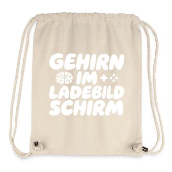Gehirn im Ladebildschirm - Stanley/Stella recycelter Gym Bag - Naturweiß - Vorne
