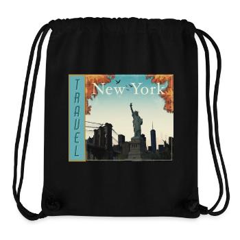 New York Travel Retro Reiseposter - Stanley/Stella recycelter Gym Bag - Schwarz - Vorne