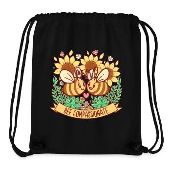 Bee Compassionate - Save the Bees - Stanley/Stella Recycled Gym Bag - black - Front