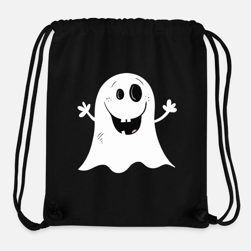 Cool Little Ghost I Halloween - Sac à cordon recyclé Stanley/Stella - noir