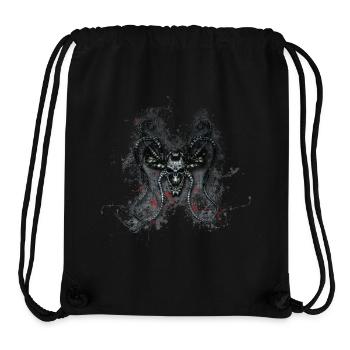 Gothic Monster Totenkopf Paint Splatter Art - Stanley/Stella recycelter Gym Bag - Schwarz - Vorne