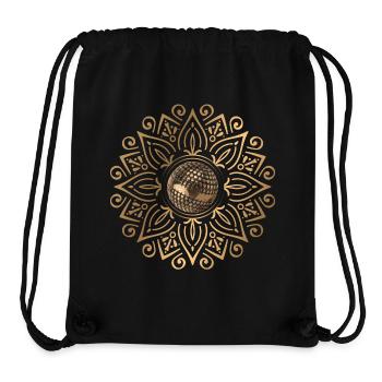 Goldenes Mandala mit Boulekugel - Stanley/Stella recycelter Gym Bag - Schwarz - Vorne