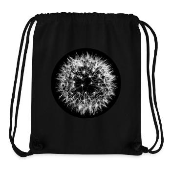 Pusteblume Kugel Löwenzahn schwarz weiß rund kreis - Stanley/Stella recycelter Gym Bag - Schwarz - Vorne